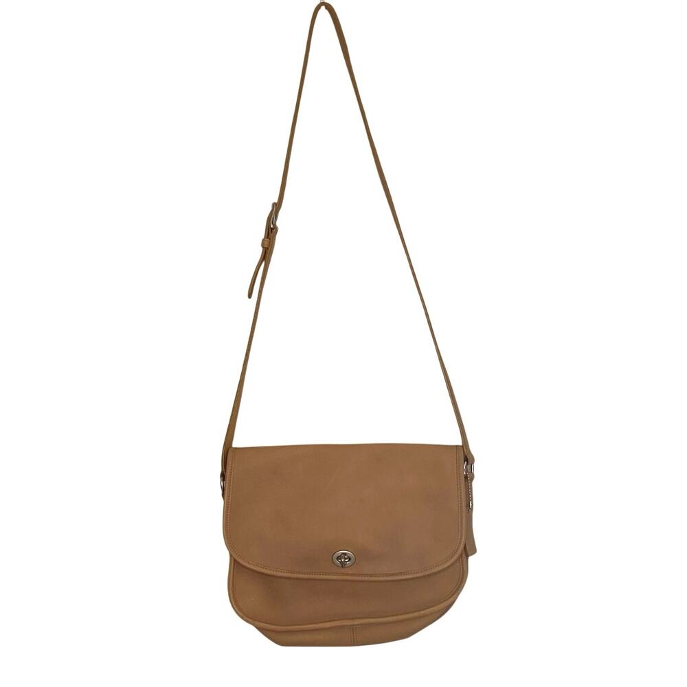 Vintage Coach city bag tan leather turn lock style no M040-9790 - Picture 11 of 11